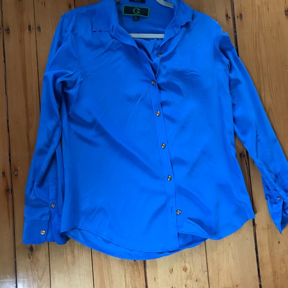 Blue silk C Wonder Blouse - Picture 3 of 3